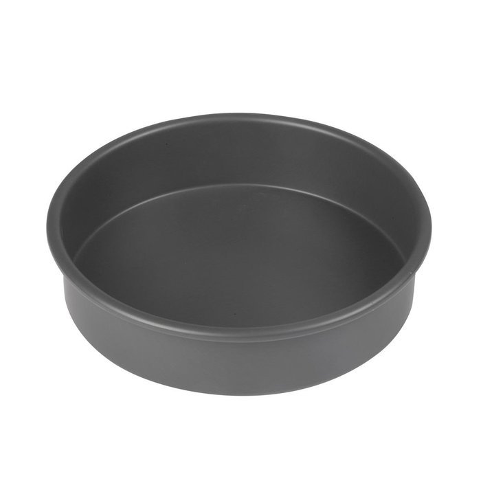 FortheChef's Deluxe Hard Anodized Aluminum Professional 8" Round Cake Pan, 2" Depth