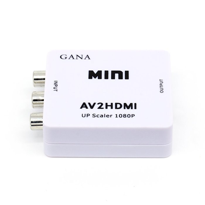 GANA Full HD RCA/AV 3RCA CVBS Composite Video Female AV to HDMI Converter Box Adapter Supports PAL NTSC with Powered...