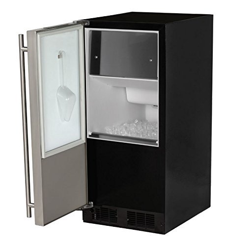 Marvel 30iMTBBOL 15" Clear Ice Machine with Left Hinge, Stainless Steel
