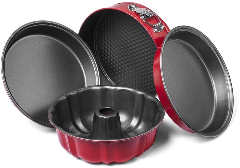 Elite Kitchenware 4 Piece Nonstick Cake Pans Set with 9 Inch Round Cake Pans, 9 Inch Spring form Cake Pan and... N5