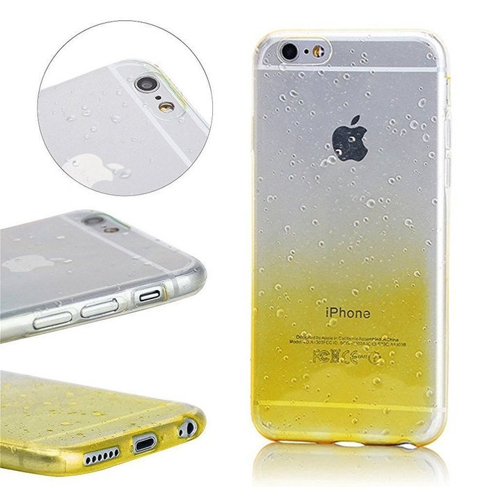 iPhone 6 Plus Case, iPhone 6S Plus Cover, TYoung Ultra Thin Slim Flexible Soft TPU 3D Raindrop DIY Pattern Transparent... N2