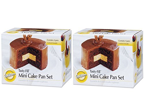 Wilton 2105-155 Mini Tasty Fill 4-Piece Pan Set (2 Pack)