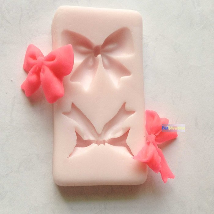 Food Grade Assorted BOWS / RIBBON set Silicone Mold sugarcraft icing mold, non stick Sugar paste, Chocolate, Fondant... N7