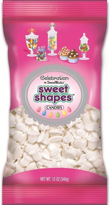 Sweetworks Celebrations Candy Sweet Shapes Bag, 12 oz, Shimmer White Doves N5