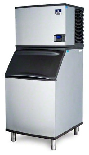 Manitowoc ID-0503W_B-570 550 Lb Water Cooled Full Cube Ice Machine w/ Storage Bin