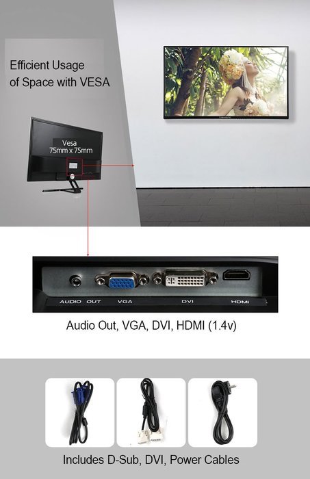 *Perfect Pixel* NEWSYNC B320H BLACK FINGER 32" LED 1920x1080(Full-HD) Super Slim Bezel (HDMI... N2