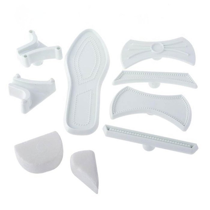 Windspeed Pack of 9 High-Heeled Shoes Baking Cake/Candy/Sugar/Fondant Mold Girl Kids' Birthday Cake Decoration...