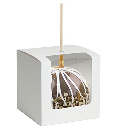 Candy or Caramel Apple Box, White - Case of 100