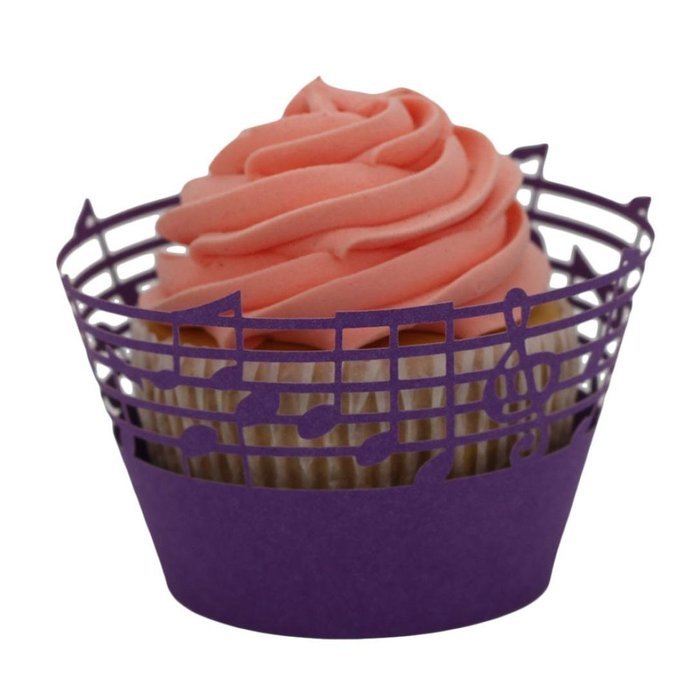 Christmas cup cake Creazy&reg; 25pc Christmas Lace Laser Cut Cupcake Wrapper Liner Baking Cup Muffin (Black) N5