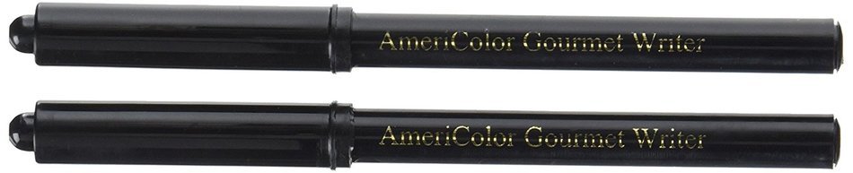AmeriColor 2 Pack Gourmet Food Writer Set, Black Marker N2