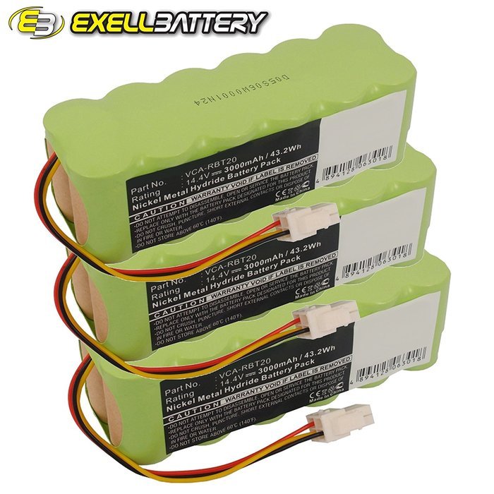 3x 14.4V Battery Replaces DJ96-00113C VCA-RBT20 Fits Navibot Airfresh Vacuums