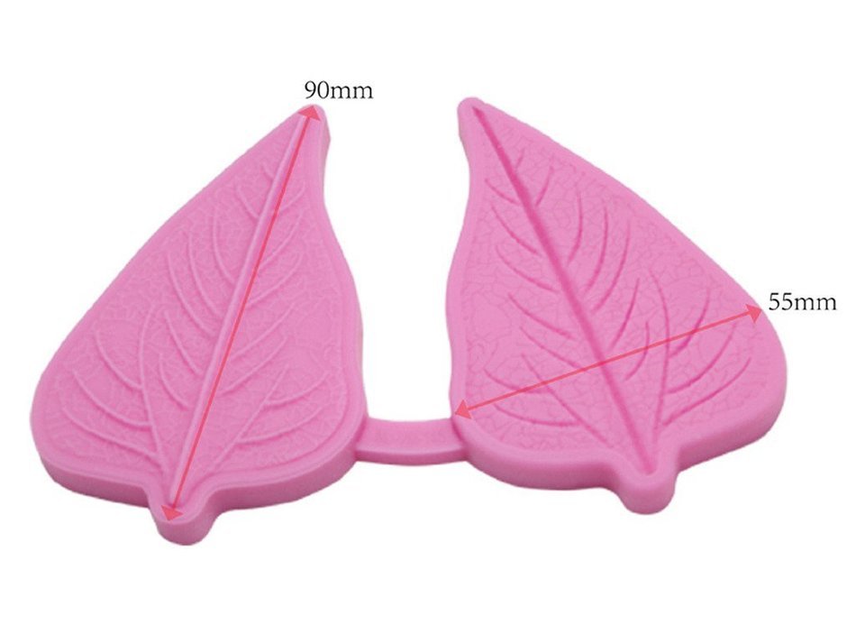 FOUR-C Cake Decorating Kit Leaves and Petal Veiners Silicone Fondant Mold Cupcake Supplies Color Pink N3