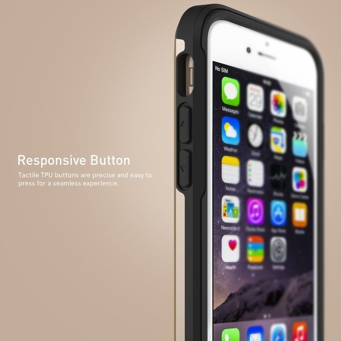 iPhone 6S Plus Case, 6 Plus Case, [5.5 Inch], HLCT Slim Fit, Anti Slip, Interior TPU Bumper & Hard PC Back Shock-Absorption... N17