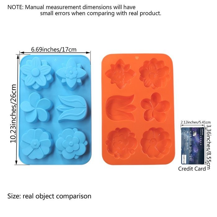 Cake Bread Molds, 2PCS YYP [6 Cavity Flower Shape Mold] Silicone Cake Bread Making Mold for Home Baking - Reusable... N5
