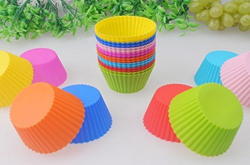 Baking Cups, KOOTIPS 32 Pcs/set Silicone Baking Cups / Muffin Cup Molds/ Chocolate Holders/ Truffle Cups Reusable... N5
