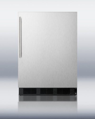 Summit 5.5 Cu. Ft. Refrigerator w/ Diamond Plate Door N3