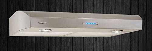 Elica Comfort Allasio Series EAL330SS 30" Under Cabinet Mount Hood with 300 CFM, 3 Blower Speeds, Halogen Lighting...