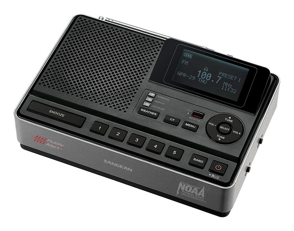 Sangean All in One Weather Alert Emergency Digital AM/FM Dual Alarm Clock Radio with Large Easy to Read Backlit... N2
