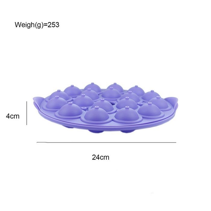 Peicees 18-cavity Silicone Half Circle Lollypop Cupcake Baking Mold Pop Stick Mold Tray N5