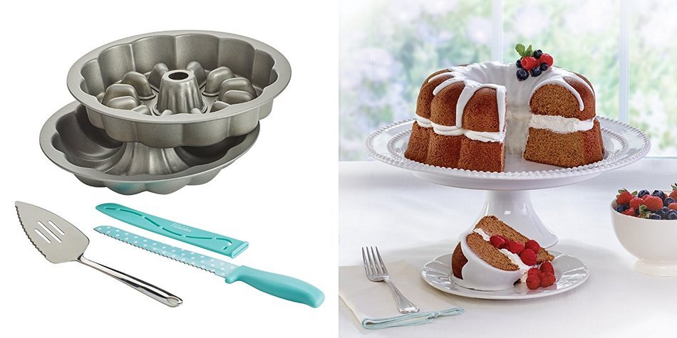 Baker's Advantage Fillables 2-Piece Non-Stick Round Cake Pan, 10-Inch N25