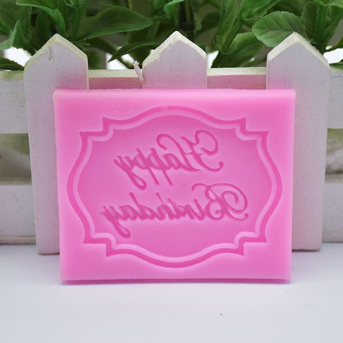 KOOTIPS DIY Large Happy Birthday Greetings Letter Cookie Cutter Cake Silicone Mould Fondant Sugarcraft Cookie... N2