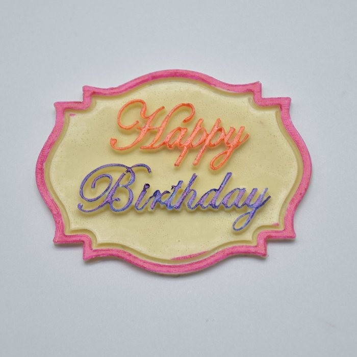 KOOTIPS DIY Large Happy Birthday Greetings Letter Cookie Cutter Cake Silicone Mould Fondant Sugarcraft Cookie... N3