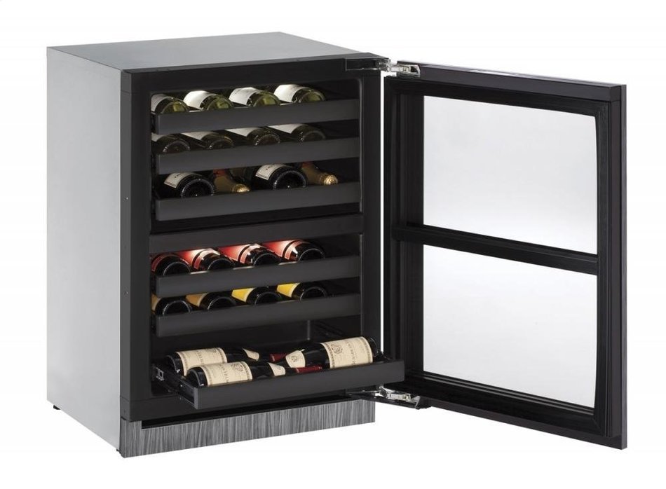 U-Line U3024ZWCINT00A Built-in Wine Storage, 24", Stainless Steel N2