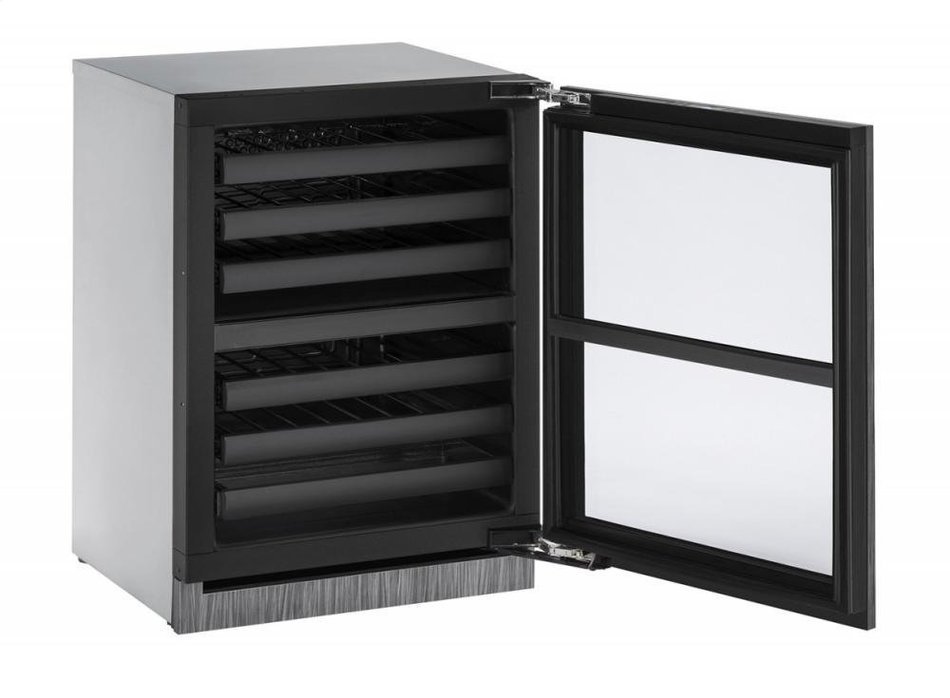 U-Line U3024ZWCINT00A Built-in Wine Storage, 24", Stainless Steel N3