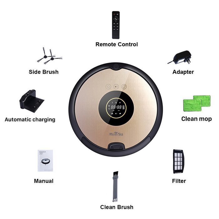 Sadun R8 Robotic Vacuum Cleaner with Tank Mop, Smart Return Charge N6
