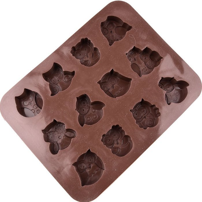 Chawoorim 12 Owls Silicone Cake Bread Chocolate Jelly Candy Baking Mould Craft Mold N3