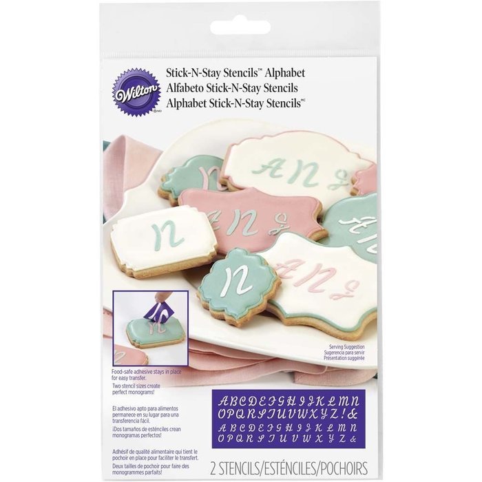 Wilton 417-7552 Stick-N-Stay Monogram Stencils