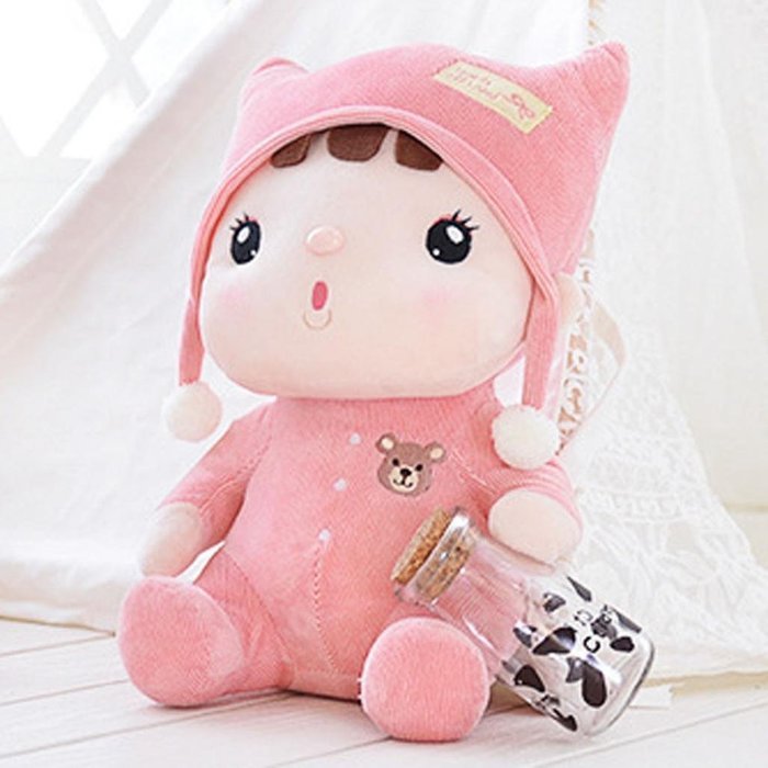 Plush Toy，BeautyVan Jelly Beans Sitting Plush Toy Children Cute Doll (Pink)