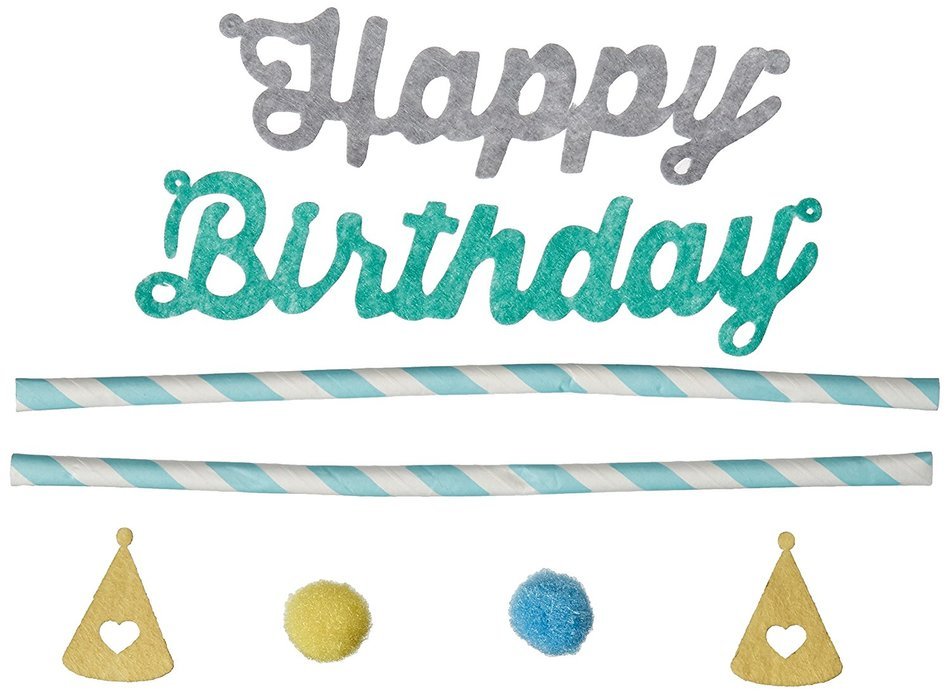 PuTwo Birthday Decoration Cake Decorating Picks, Green N3