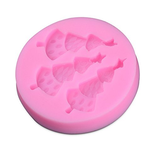Three Christmas Trees Shaped Food Grade Silicone Mold by uGen! Soap Ice Cake Mold. Sugarcraft Chocolate Candy...