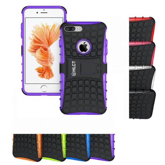 iPhone 7 Plus Case, HLCT Rugged Shock Proof Dual-Layer Case with Built-In Kickstand for iPhone 7 Plus 5.5 Inch... N41