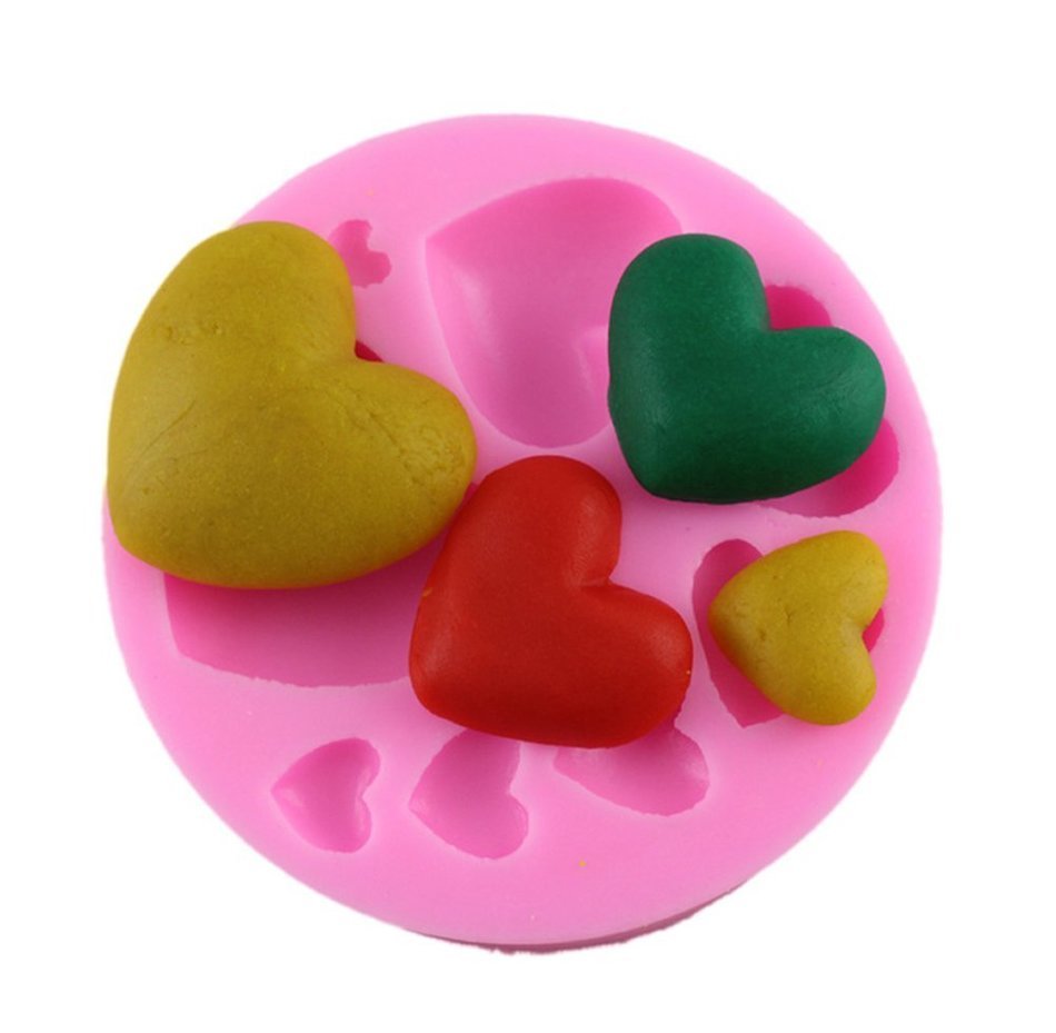 Fashionclubs Silicone Heart Shape Chocolate/Fondant/Candy Baking Mold N3