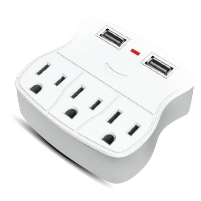 Steren BL-920-310 2.1A Triple Tap Outlet and USB Converter