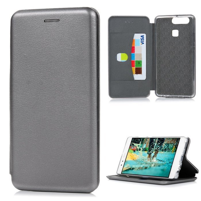 P9 Case,Huawei P9 Case - High Quality Wallet Magnetic Smart Close Premuim PU Leather Pure Color Slim Fit Soft... N19