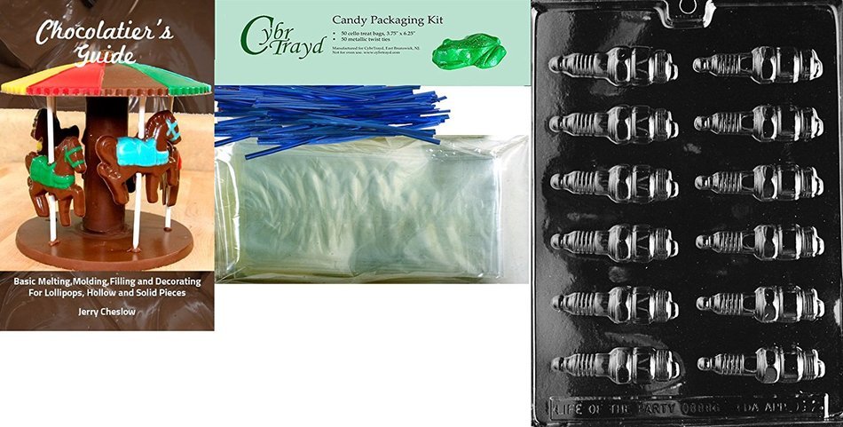 Cybrtrayd D012 Chocolate Candy Mold, Spark Plugs Dads and Moms N4