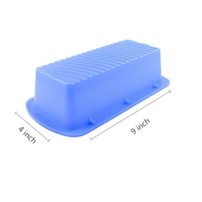 Food-Grade Silicone Loaf Square Wave Bottom Bread Cake Mold Baking Pan 49 inch Baking Supplies N3