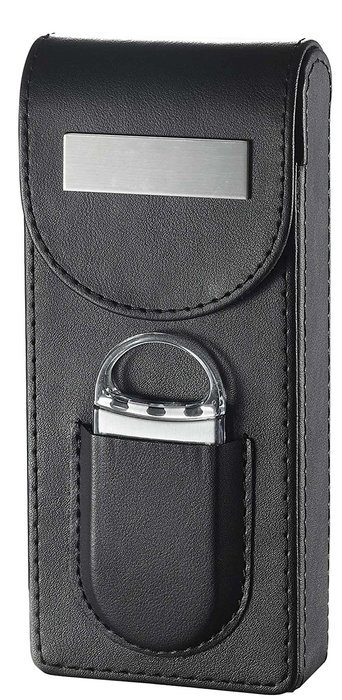 Visol VCASE706 Caldwell Brown Leather Cigar Case with Cigar Cutter N4