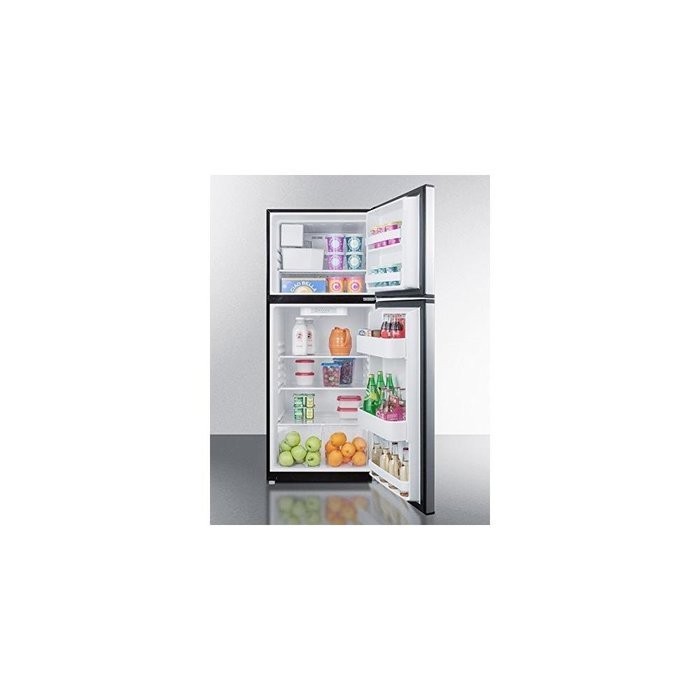 Summit FF1387SSIM 24" Wide 11.5 Cu.ft. Frost-free Refrigerator-freezer with Factory Installed Icemaker, Black...