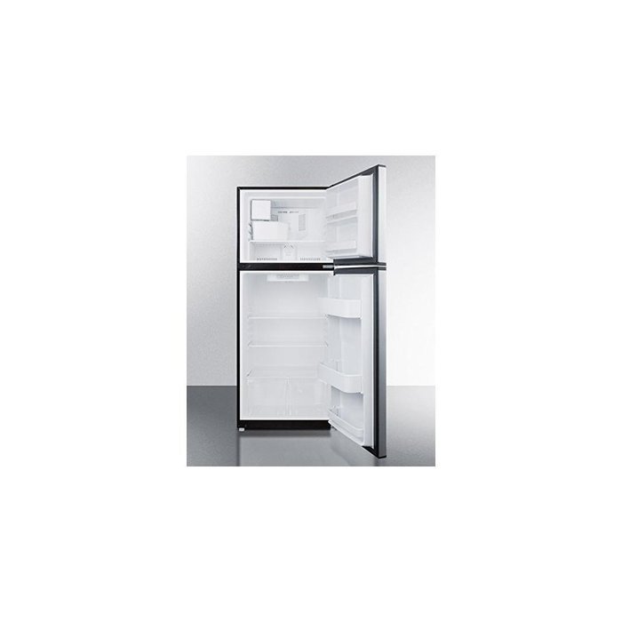 Summit FF1387SSIM 24" Wide 11.5 Cu.ft. Frost-free Refrigerator-freezer with Factory Installed Icemaker, Black... N2