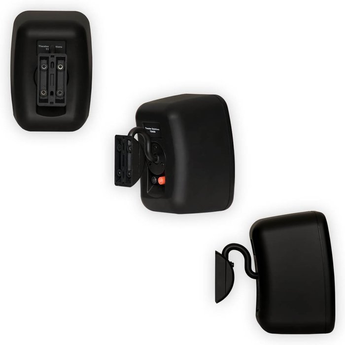 Theater Solutions TS4ODB Indoor or Outdoor Speakers Weatherproof Mountable Black 3 Pair Pack N4