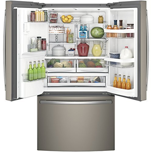 GYE22HMKES Slate 36" Energy Star Freestanding Counter Depth French Door Refrigerator with 22.2 cu. ft. Capacity... N2