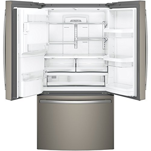 GYE22HMKES Slate 36" Energy Star Freestanding Counter Depth French Door Refrigerator with 22.2 cu. ft. Capacity... N3