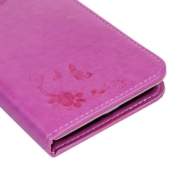 LG G5 Case,LG H868 Case - Wallet Folio Flip Magnetic Smart Closure Embossed Butterflies PU Leather Case with Stand... N38