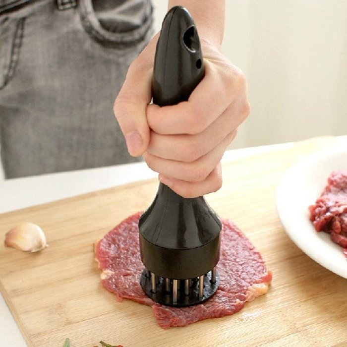 Lisingtool Kitchen Tools,New Meat Meat Tenderizer Needle With Stainless Steel Kitchen Tools (Black) N2