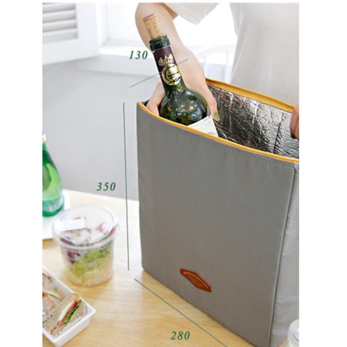 EVTECH(TM) Durable Deluxe Insulated Lunch Cooler Picnic Bag Ice pack Lunch Bags For Can Fruit Beverages Salad N4