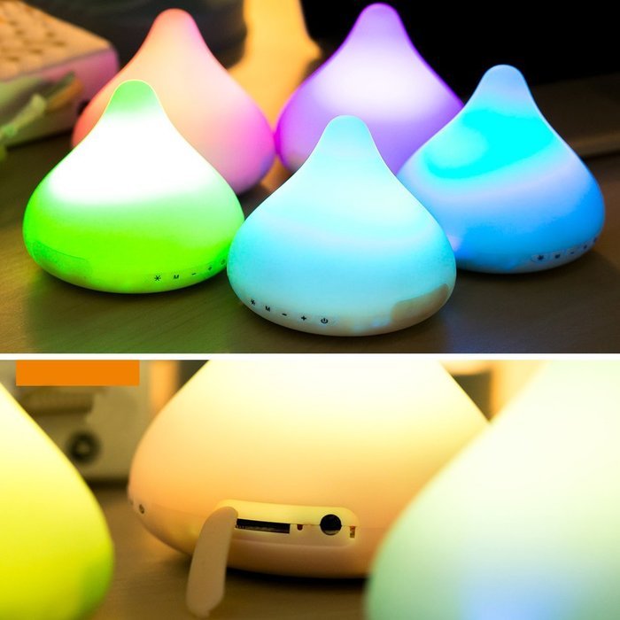 Kivors Portable Calabash Bluetooth Wireless Speaker with 5 Colors LED Lights, Compatible with iPhone, iPad, Samsung... N9